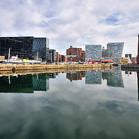 Buy canvas prints of Canning Dock Reflections, Liverpool by Jason Connolly