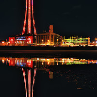 Buy canvas prints of Blackpool Tower By Night by Jason Connolly