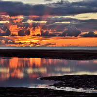 Buy canvas prints of The Last Rays At Cleveleys by Jason Connolly