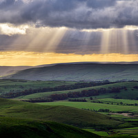 Buy canvas prints of Derbyshire Sunrays by Jason Connolly