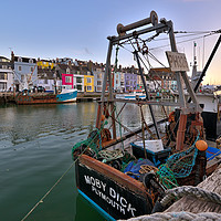 Buy canvas prints of Weymouth Harbour Boats. by Jason Connolly