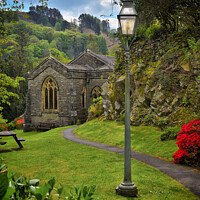 Buy canvas prints of St  Mary's Church, Rydal. by Jason Connolly