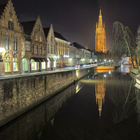 Buy canvas prints of Bruges By Night. by Jason Connolly