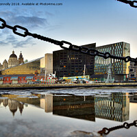 Buy canvas prints of Mann Island Reflections, Liverpool. by Jason Connolly