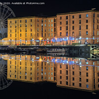 Buy canvas prints of Salthouse Dock Reflections. by Jason Connolly