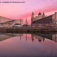 Buy canvas prints of Liverpool Sunrise Reflections. by Jason Connolly