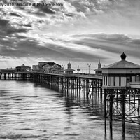 Buy canvas prints of North Pier Black And White. by Jason Connolly