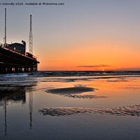 Buy canvas prints of South Pier At Sunset, Blackpool. by Jason Connolly