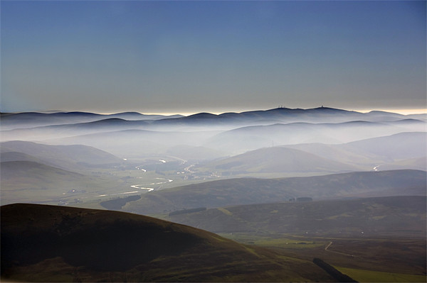 Misty Lanarkshire View Picture Board by Tom Gomez