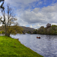 Buy canvas prints of Fishing on the River Tay by Tom Gomez