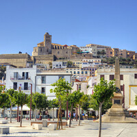 Buy canvas prints of The Dalt Vila from the Port by Tom Gomez