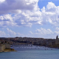 Buy canvas prints of Valletta Grand Harbour by Tom Gomez