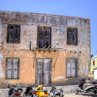 Buy canvas prints of Transport in front of a ruin by Tom Gomez