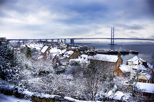 South Queensferry in the Snow Picture Board by Tom Gomez