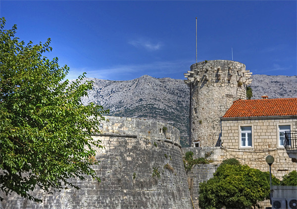 Korcula Towers Picture Board by Tom Gomez