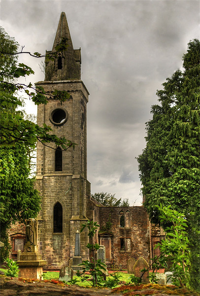 Carriden Old Church Spire Picture Board by Tom Gomez