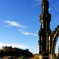 Buy canvas prints of Scott Monument View by Tom Gomez