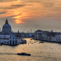 Buy canvas prints of Grand Canal Sunset by Tom Gomez