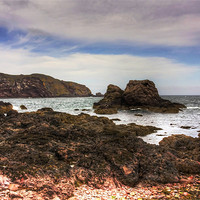 Buy canvas prints of Rocks at St Abbs by Tom Gomez