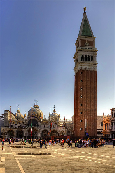 St Mark's Basilica and Camponile Picture Board by Tom Gomez