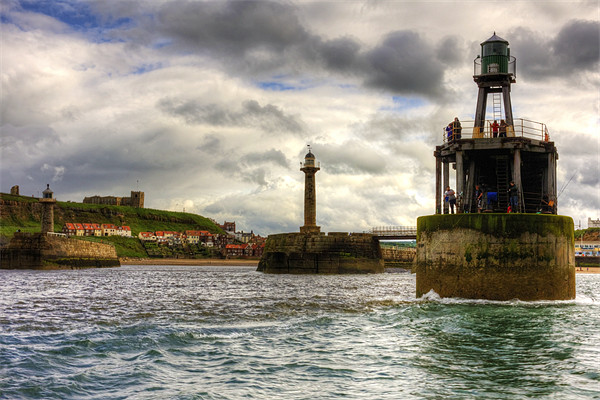 Whitby Harbour Entrance Picture Board by Tom Gomez