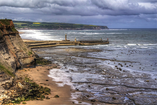 Whitby Harbour from the Coastal Path Picture Board by Tom Gomez