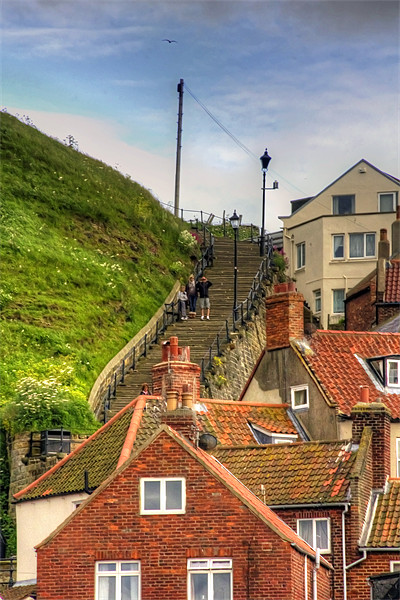 Middle of the Whitby Steps Picture Board by Tom Gomez