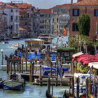 Buy canvas prints of The Busy Grand Canal by Tom Gomez