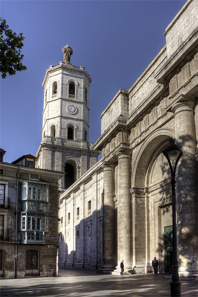 Valladolid Cathedral Tower Picture Board by Tom Gomez