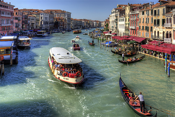 Traffic on the Grand Canal Picture Board by Tom Gomez