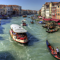 Buy canvas prints of Traffic on the Grand Canal by Tom Gomez