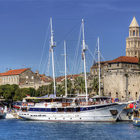 Buy canvas prints of The Harbour at Split by Tom Gomez