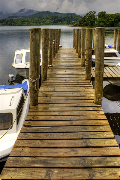 Wooden Pier at Derwentwater Picture Board by Tom Gomez