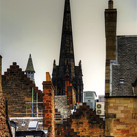 Buy canvas prints of Over the rooftops of Edinburgh by Tom Gomez