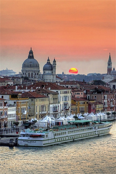 Sunrise over Venice Picture Board by Tom Gomez