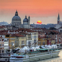 Buy canvas prints of Sunrise over Venice by Tom Gomez