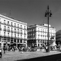 Buy canvas prints of Puerta del Sol - B&W by Tom Gomez