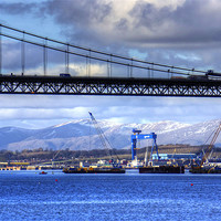 Buy canvas prints of New Forth Crossing - 15 February 2013 by Tom Gomez