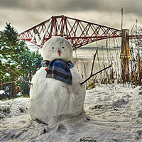 Buy canvas prints of Snowman - cropped by Tom Gomez