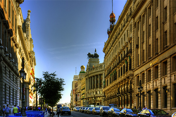 Calle de Alcalá, Madrid Picture Board by Tom Gomez
