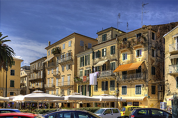 Living in Corfu Town Picture Board by Tom Gomez
