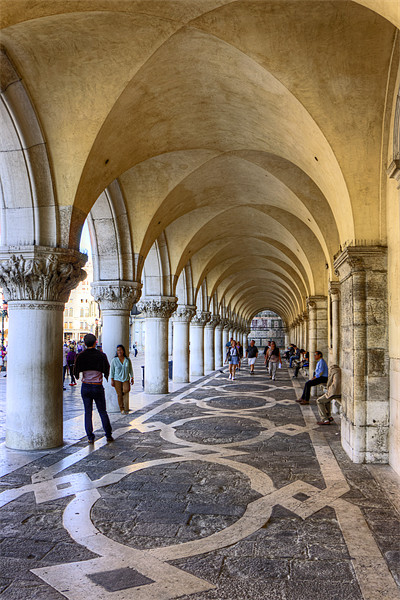 Doges Palace Colannade Picture Board by Tom Gomez