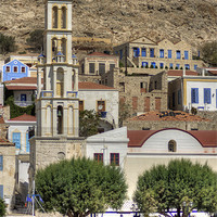 Buy canvas prints of Agios Nikolaos Bell Tower by Tom Gomez