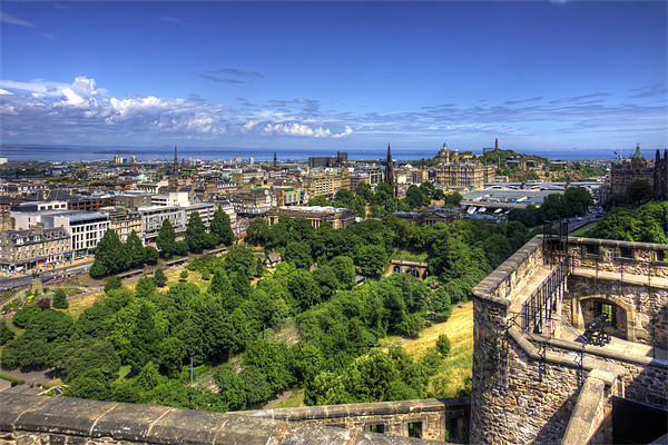 Edinburgh from the Castle Picture Board by Tom Gomez