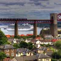 Buy canvas prints of Cruise Ship in the Forth by Tom Gomez
