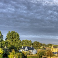 Buy canvas prints of Balloon over Strathaven by Tom Gomez