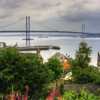 Buy canvas prints of Queensferry and Road Bridge by Tom Gomez