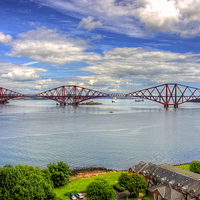 Buy canvas prints of Rail Bridge over the Forth by Tom Gomez