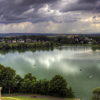 Buy canvas prints of Storm Clouds over Linlithgow Loch by Tom Gomez