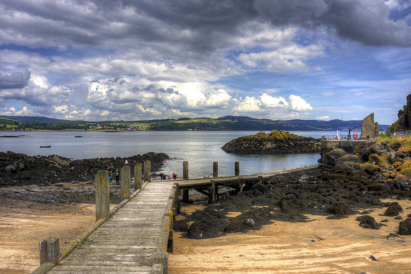 Inchcolm Pier Picture Board by Tom Gomez